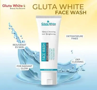 Gluta White Face Wash for Radiant Glow All Skin Types