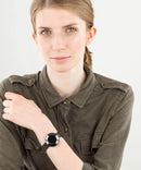 Ladies Smart Watch with Mesh Strap (Black)
